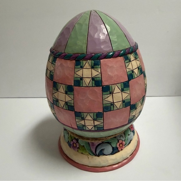 Easter Egg with Bunnies Spring Love Figurine light Up Jim Shore - Picture 9 of 16